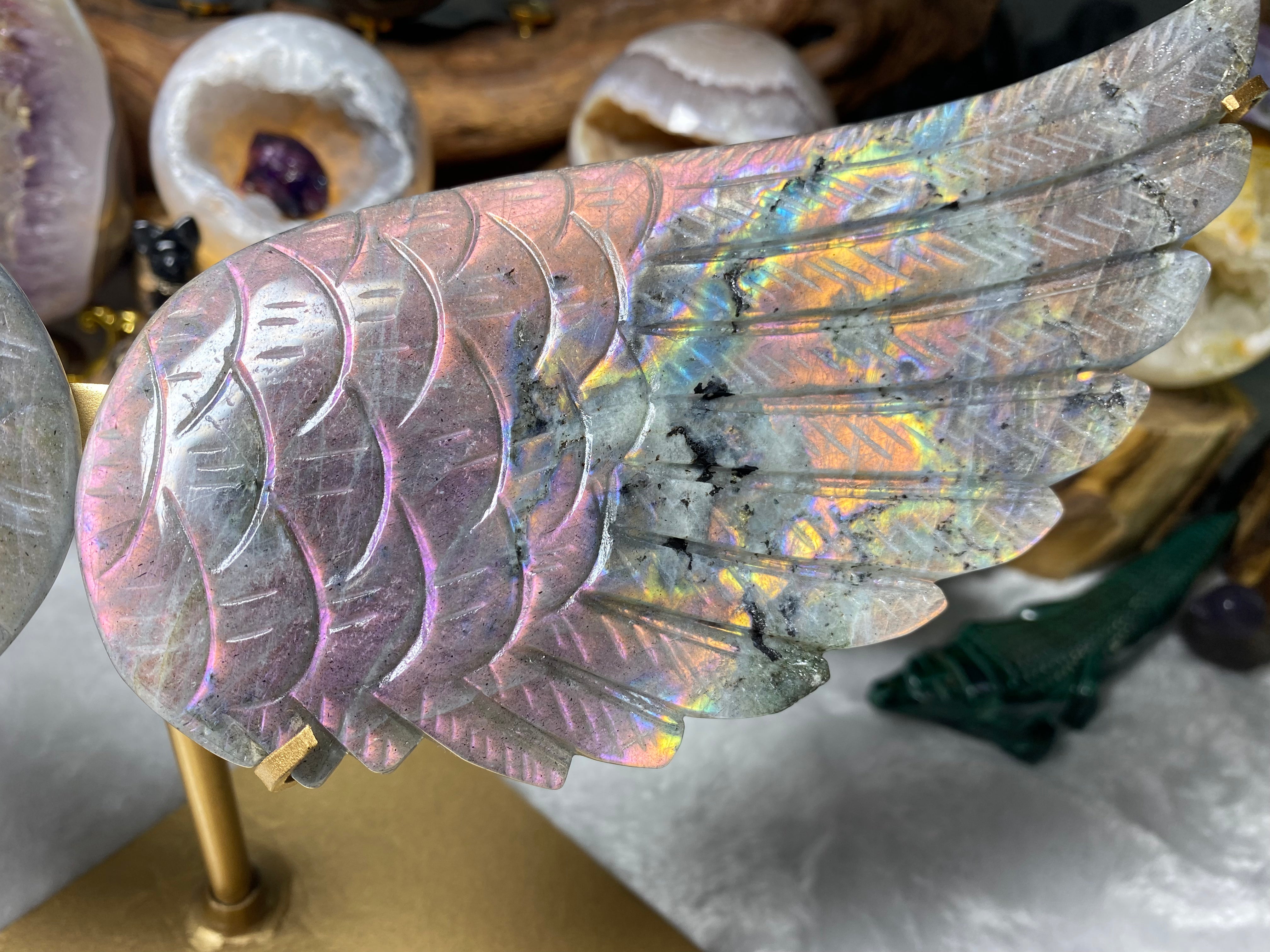 Wings Natural Crystal Hand Carved