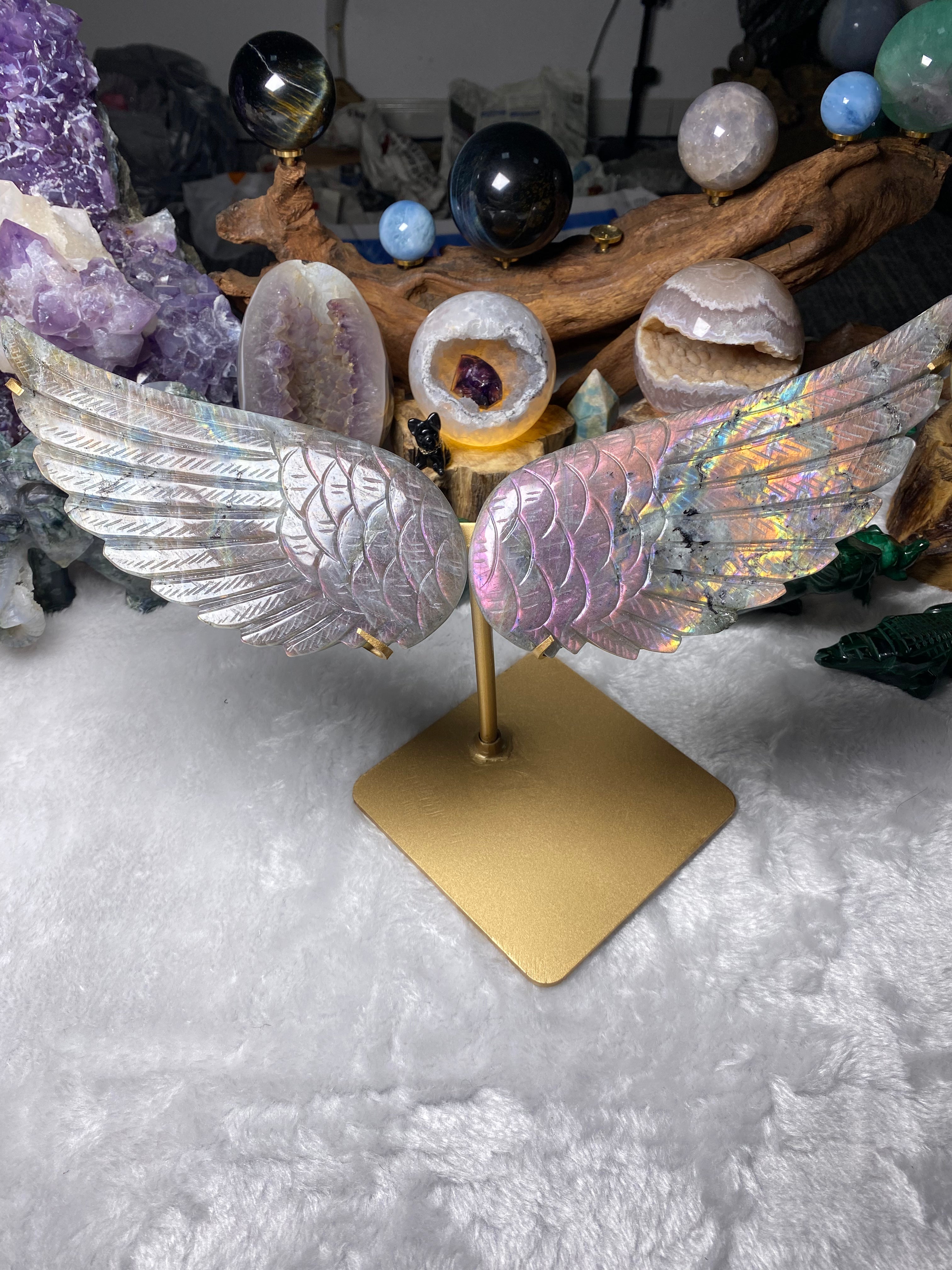 Wings Natural Crystal Hand Carved