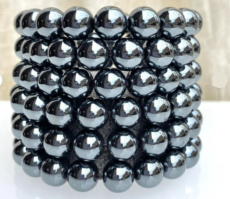 Bracelets/Natural Crystal/Picture Jasper/ Hematite/ Opal/Larvikite/ Gemstone Jewelry/ Healing Bead Protection Crystal Bracelet