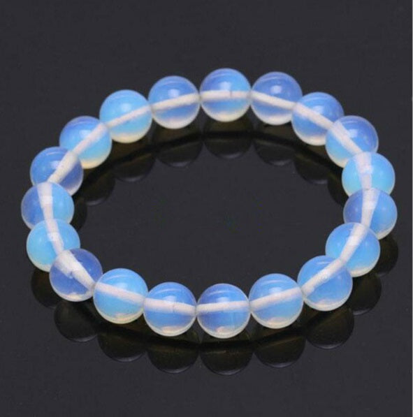 Bracelets/Natural Crystal/Picture Jasper/ Hematite/ Opal/Larvikite/ Gemstone Jewelry/ Healing Bead Protection Crystal Bracelet