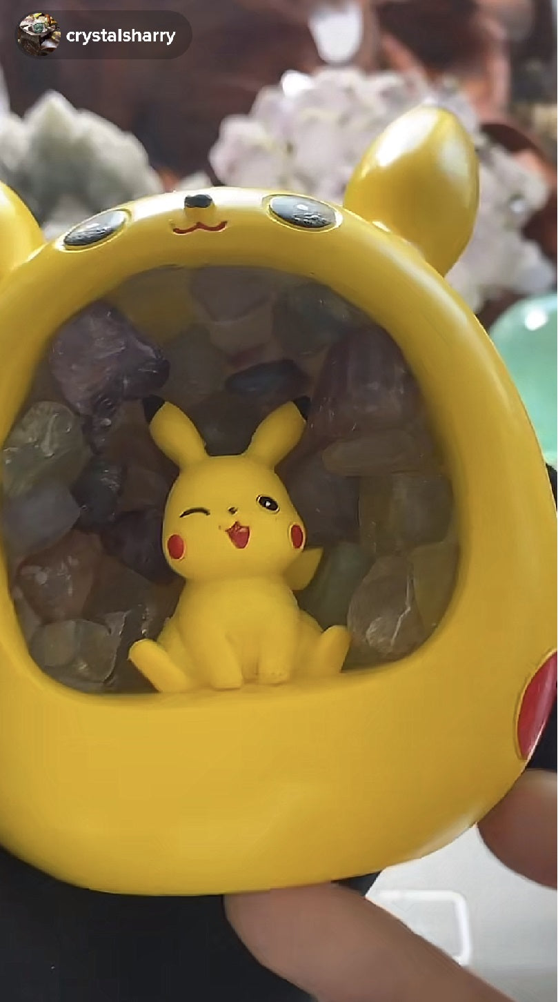 Pokémon Night Light Pikachu and Eevvee  enhanced with Natural Crystal's inside